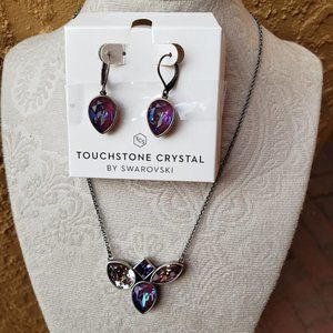 TOUCHSTONE MULLED NECKLACE AND EARRINGS SET